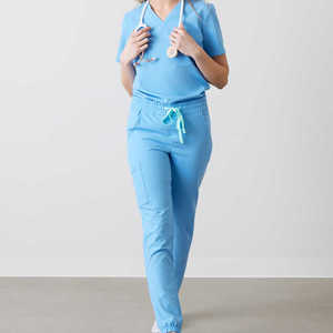 Personalizable 2025 Unisex Enfermería Jogger Scrubs Uniforme Conjunto Tejido Mujer Top Scrub Traje para Hospital Médicos Profesionales - Product Image 1