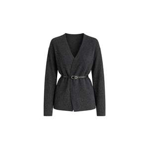 Suéter de punto con cuello cruzado y detalle en la cintura - Marrón - Marrón - Product Image 6
