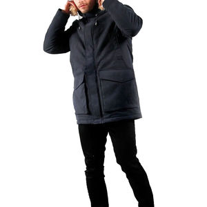Veste parka à capuche pour homme, tendance, style snowboard, look urbain, couleur personnalisée, teinture unie, haute qualité, devant - Product Image 4