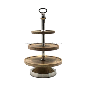Support de gâteau de conception de jambes en bois meilleur pour la décoration intérieure conception hautement de finition pour les outils de gâteau de décor de Table de mariage et de fête - Product Image 6
