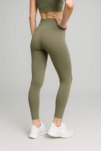 Leggings de gym pour femmes de haute qualité, en tissu extensible dans les 4 sens, avec fente sur le côté, sans couture OEM pour femmes avec logo personnalisé - Product Image 2