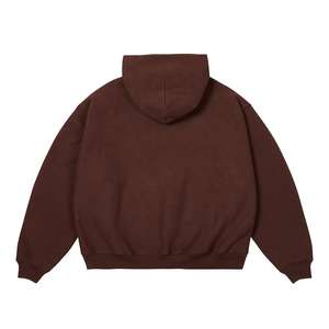 Sweat à capuche unisexe surdimensionné en molleton 100 % coton 380 g/m² avec broderie et strass, modèle 2026 – Meilleures ventes - Product Image 4