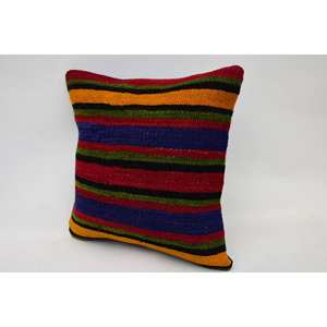 หมอนหนุนคอขนแกะหลากสี14x14ขนแกะ kilim ลายขวางไม่ลื่นเป็นมิตรกับสิ่งแวดล้อมสไตล์วินเทจหรูหรานุ่มถอดซักได้ตกแต่งได้ - Product Image 3