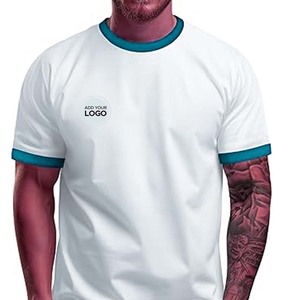 FORGO SPORTS Camisetas Ringer Unisex para Hombre, 180g, Algodón Pesado Premium, Venta al por Mayor, Ajuste Holgado, Personalizables - Product Image 1