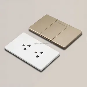 SPKM Modern Hot selling PC panel home wall electric switches and sockets with Child Protection