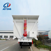 Aotong Offre Spéciale 3/4 essieux 40ft remorque à benne basculante semi-remorque lit plat mini remorque de camion à benne basculante fermée