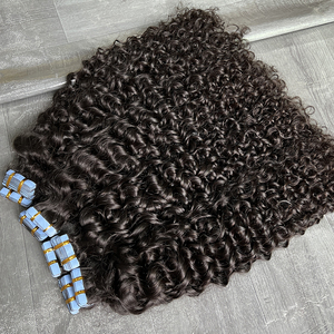 Wholesale Deep <strong>Curly</strong> PU <strong>Tape</strong> <strong>in</strong> Indian <strong>Hair</strong> 12A Grade Raw Virgin Remy <strong>Curly</strong> <strong>Tape</strong> <strong>Ins</strong> <strong>Hair</strong> <strong>Extensions</strong> 100human <strong>Hair</strong> Vendors - Product Image 2