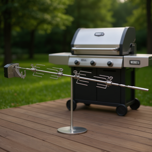 Rôtissoire en acier inoxydable Weber 139 cm pour barbecues à granulés Genesis 4, outil pour viande et volaille - Product Image 3