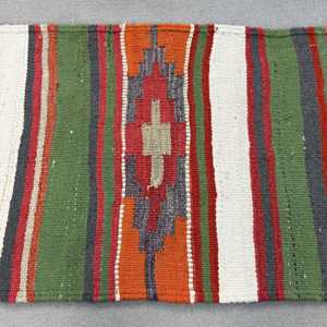 Turkish 2.4x9.6 ft Rug, <b>Runner</b> Vintage Rug, <b>Green</b> Red Oriental Rug - Product Image 3
