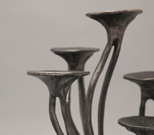 Portavelas de color negro Soporte de candelita de metal moderno para decoración del hogar Centro de mesa - Product Image 3