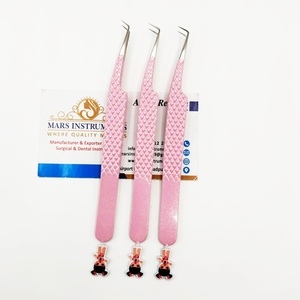 Pinces à extensions de cils à 90 degrés Bratty Girls couleur rose avec pinces à extensions de cils Doll Lash à pointe pointue - Product Image 6
