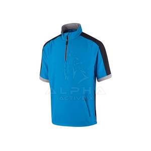 Personnalisé de haute qualité 1/4 Zip Pullover Jacket Imperméable Manches Courtes Respirant Tissu Léger Meilleur Matériau Motif Personnalisé XL - Product Image 1