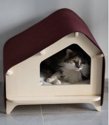 AC06 <b>Indoor</b> Fixed Pet House With Decorative Ventilation Gaps Raised Base And Branding Option OEM Vietnam Supplier - Product Image 5