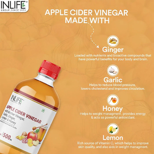 Mua giấm táo với tỏi, gừng, chanh, mật ong & giấm nguyên chất chưa lọc, chưa tiệt trùng, thực phẩm bổ sung sức khỏe 500ml - Product Image 3