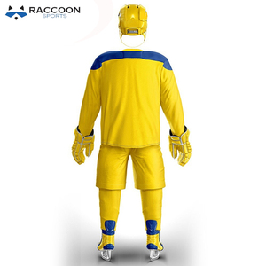 Uniformes de Hockey sobre Hielo al por Mayor de Alta Calidad, 100% Algodón, Secado Rápido, Transpirables, Color Azul, Último Estilo, Raccoon Sports - Product Image 3