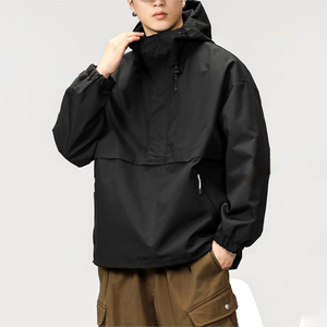 Custom Vintage <b>Hoodie</b> Outdoor Hiking Windbreaker Waterproof <b>Work</b> Jacket Utility Zip up Casual Sports Jacket for <b>Men</b> - Product Image 1