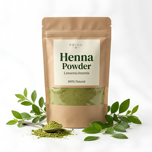 PrivaOil Poudre de Henné Naturel en Vrac Lawsonia Inermis Maroc Qualité Cosmétique et Art Corporel 100% Pure Sans Sels Métalliques - Product Image 1