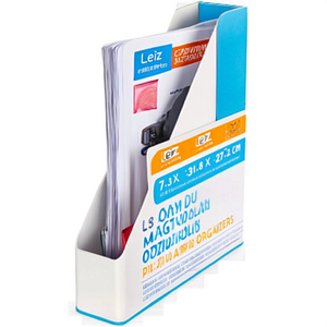 Porte-documents vertical Leitz WOW Duo Colour 7,3 x 31,8 x 27,2 cm en polystyrène bleu/blanc DIN A4 pour organiseurs de magazines - Product Image 2
