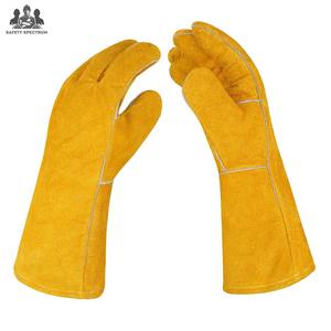 Gants de soudage en cuir vintage de haute qualité avec logo personnalisé, écologiques et respirants, services OEM pour usage sportif - Product Image 1