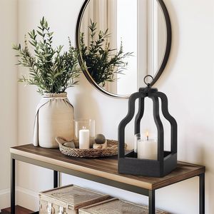 Direct Factory Supply Wood Lantern Decor Rustic Decor Candle Lantern Outdoor Lanterns Farmhouse Candle Holder - Product Image 4