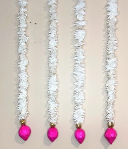 Guirlande de cordes de lotus jasmine, décoration de festival et de fête, décoration de ganpati, guirlande de décoration de temple, décoration murale - Product Image 2