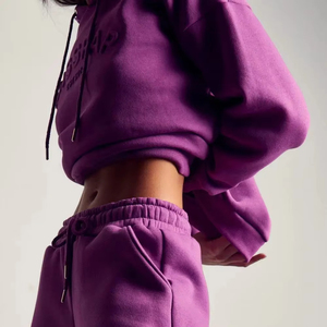 ชุดวอร์มสองชิ้นสำหรับผู้ชายชุดวอร์มผ้าฝ้ายขนแกะสำหรับเด็กผู้หญิงชุดวอร์มลำลองพิมพ์ลายพัฟ3D ตามสั่ง - Product Image 4