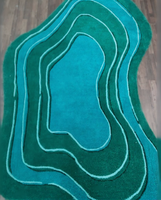 Artisan Handmade Tufted Wool Rug Super Kazak Moroccan Abstract Eco-friendly Anti-Slip Soft Multi Color Low Pile Thin Home