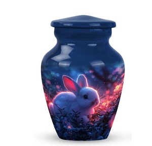 Beautiful Rabbit Themed Memorial <b>Urn</b> for <b>Pet</b> Ashes Bunny Keepsake <b>Urn</b> for Adult Human Ashes Bunny Memorial Custom - Product Image 1