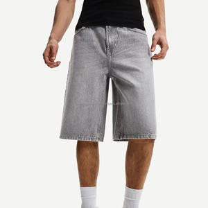 100% algodón Puff estampado Streetwear Casual Teares pantalones cortos pantalones de chándal para hombres pantalones cortos de mezclilla para hombres - Product Image 1