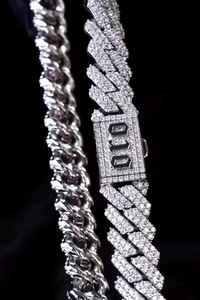 Collier chaîne cubaine en moissanite glacée de luxe, plaqué rhodium, style hip-hop, cadeau orthodoxe et bijoux de fête - Product Image 3