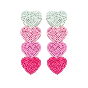 Pendientes Huggie Vintage con Cuentas, Joyería de Bordado Hecha a Mano de Lujo de la India, Pendientes de Bordado Antiguos de Moda con Hilo Antiguo - Product Image 3