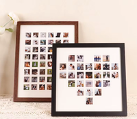Marco de Fotos Personalizado HuaJia, Madera MDF, Tamaños 4x6'', 5x7'', A4, Rectangular, Cristal Natural, Decoración para el Hogar, Moderno, Resistente y Ligero