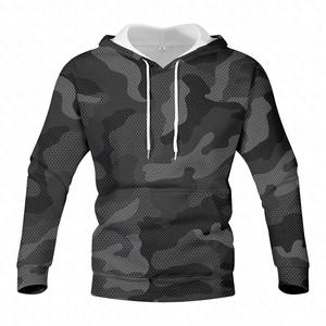 Sudadera con capucha deportiva de otoño e invierno para hombre, jersey de lana de camuflaje grande, transpirable, holgado, relajado, con cordón, cómodo para deportes - Product Image 6