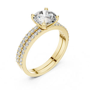 Anillo de Oro Blanco de 14K con Diamante Redondo Cultivado en Laboratorio para Mujer |   Regalo de Aniversario |   Diamante Cultivado Nuevo - Product Image 3