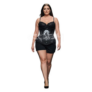 Corsé con estampado de Castillo Gótico Mágico, con varillas de acero de alta resistencia, para entrenamiento de cintura, tipo underbust, talla grande, para festivales y cosplay - Product Image 1