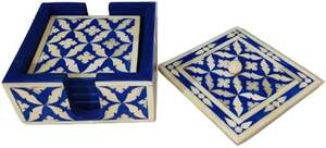 Sous-verres élégants en incrustation d'os faits à la main Tapis de boisson à faible coût pour une utilisation en fête pour boire servant la cuisine et le salon - Product Image 5