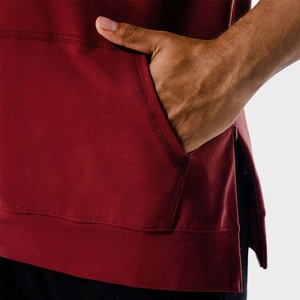 Custom Make Design Polyester Fabric Men's gym Tank <b>Top</b> Breathable Pullover Hoodies Singlets - Product Image 5
