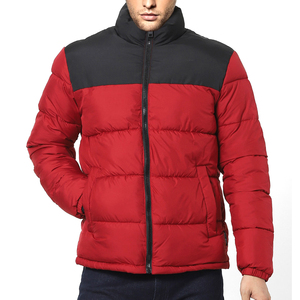 Chaqueta Acolchada Impermeable y Transpirable con Cuello Alto de Lona Recubierta OEM de Bajo MOQ para Hombre con Logotipo Personalizado de Alta Calidad - Product Image 1