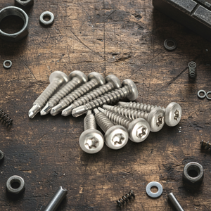 Vis autoforeuses métriques en acier inoxydable à tête fraisée PDC, classe 8, finition naturelle, empreinte Phillips, filetage profond et grossier - Product Image 1