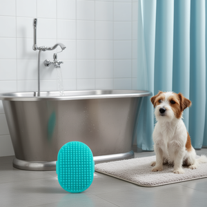 Brosse de bain pour animaux de compagnie à double ventouse pour massage de la paume – Produit de toilettage premium pour votre ami à fourrure - Product Image 3