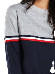 สเวตเตอร์แบบสวมหัวแขนยาวสีกรมท่าสำหรับผู้หญิงฤดูใบไม้ร่วงเสื้อสเวตเตอร์ถักสีพื้นเสื้อสเวตเตอร์คอกลมสำหรับผู้หญิง - Product Image 3