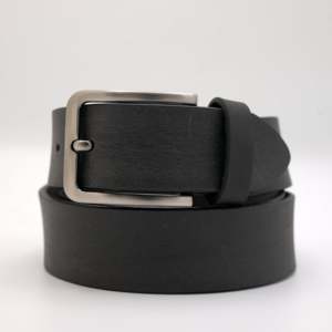 Cinturón de Cuero Genuino Estilo Crazy Horse, Cinturón Formal Automático para Hombre y Mujer con Hebilla de Aleación, Negro (CHLB01) - Product Image 4