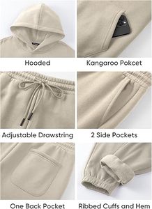 สินค้ามาใหม่ ขายดี ผลิตจากโรงงานโดยตรง ชุดวอร์มเปล่า 100% ผ้าฝ้าย ไซส์อเมริกา รับสกรีนลายตามสั่ง ชุดออกกำลังกายผู้ชาย - Product Image 5