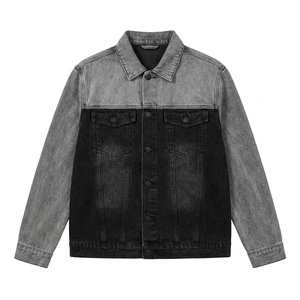Custom <b>Mens</b> Boxy Denim <b>Jacket</b> Streetwear <b>Men</b> Embroidery <b>for</b> Online Brands Wholesale Private Label Bulk - Product Image 4
