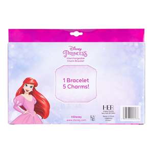 Échantillon de vente au détail H.E.R. Accessoires Licenciés Princesse : Coffret de Breloques avec 1 Bracelet à Breloques et 5 Breloques Interchangeables, pour Enfants de 3 Ans et Plus, Fabriqué en RPC - Product Image 1