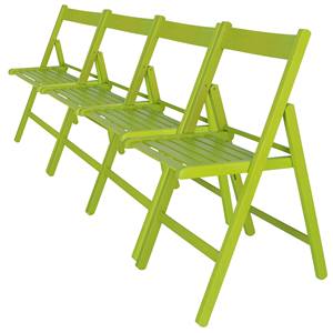 WELL HOME FURNITURE & DECORATION Set di 4 Sedie BAS in Legno di Faggio con Finitura Verde - Product Image 1