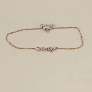 Bracelet Tennis en or blanc 18 carats avec diamants taille ronde Bracelets élégants fantaisie Moissanite Cadeau pour elle - Product Image 2