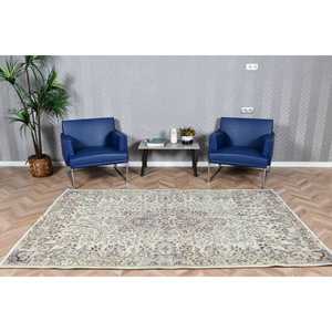 Tapis vintage de grande taille 5,1 x 8,1 pieds, tapis turc, tapis persan blanc - Product Image 2