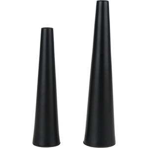 Luxueux Vase à fleurs en métal noir mat Finition enduite de poudre Superbe décor à la maison Arrangements floraux Pots de fleurs et jardinières - Product Image 1