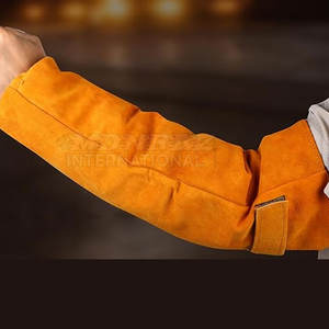Protección ignífuga, brazo de soldadura de cuero de vaca resistente al calor, Mangas de brazo de soldadura de cuero - Product Image 4